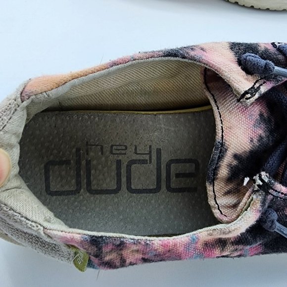 Hey Dude Women's Wendy Tie Dye Navy Pink Casual Beach Slip On Sneakers Size 5 - Picture 7 of 10